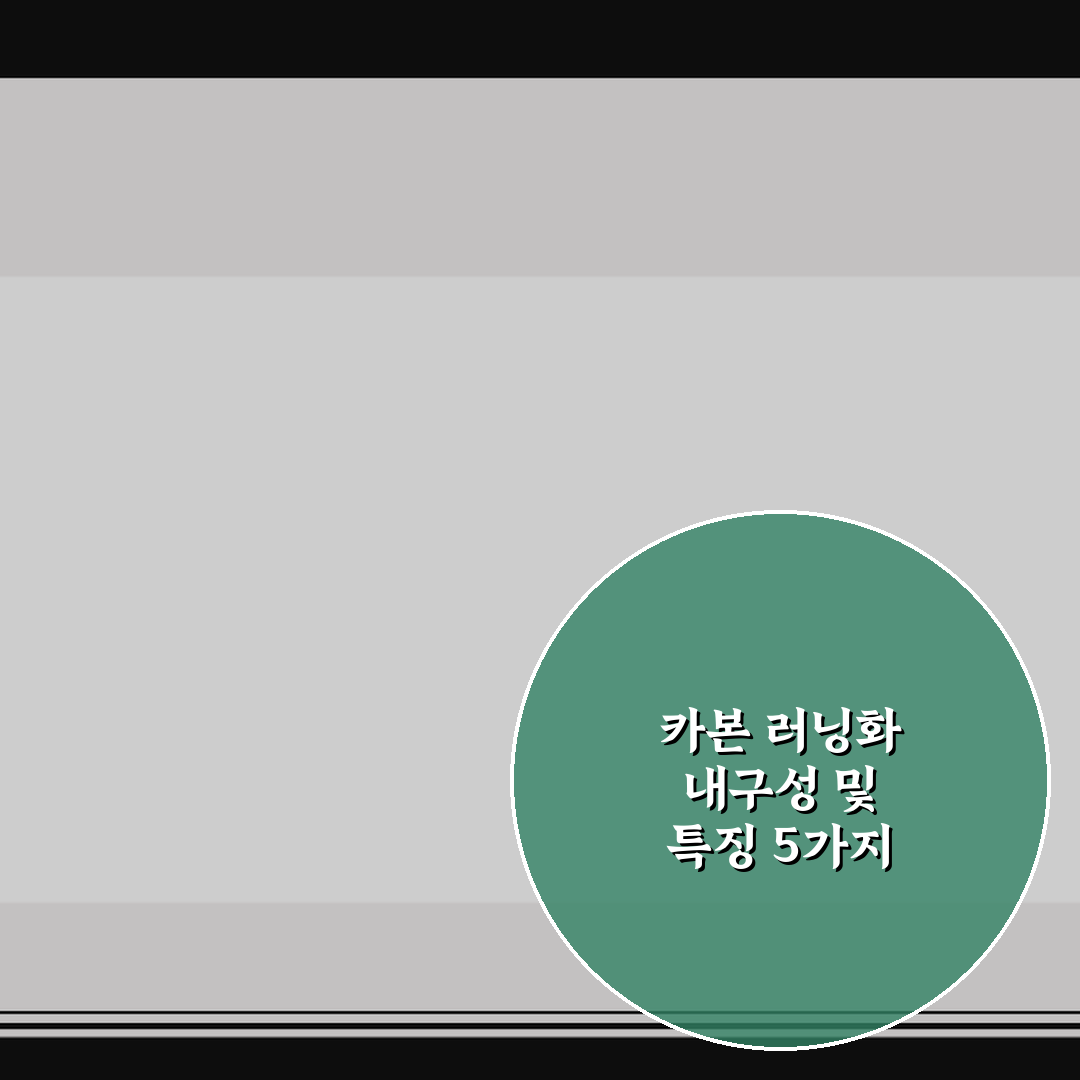 카본 러닝화 내구성 및 특징 5가지 체크포인트 총정리
