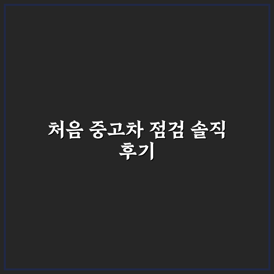 중고차 침수차 구별 방법 자가 점검법 솔직후기