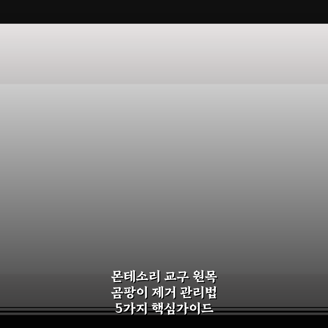 몬테소리 교구 원목 곰팡이 제거 관리법 5가지 핵심가이드