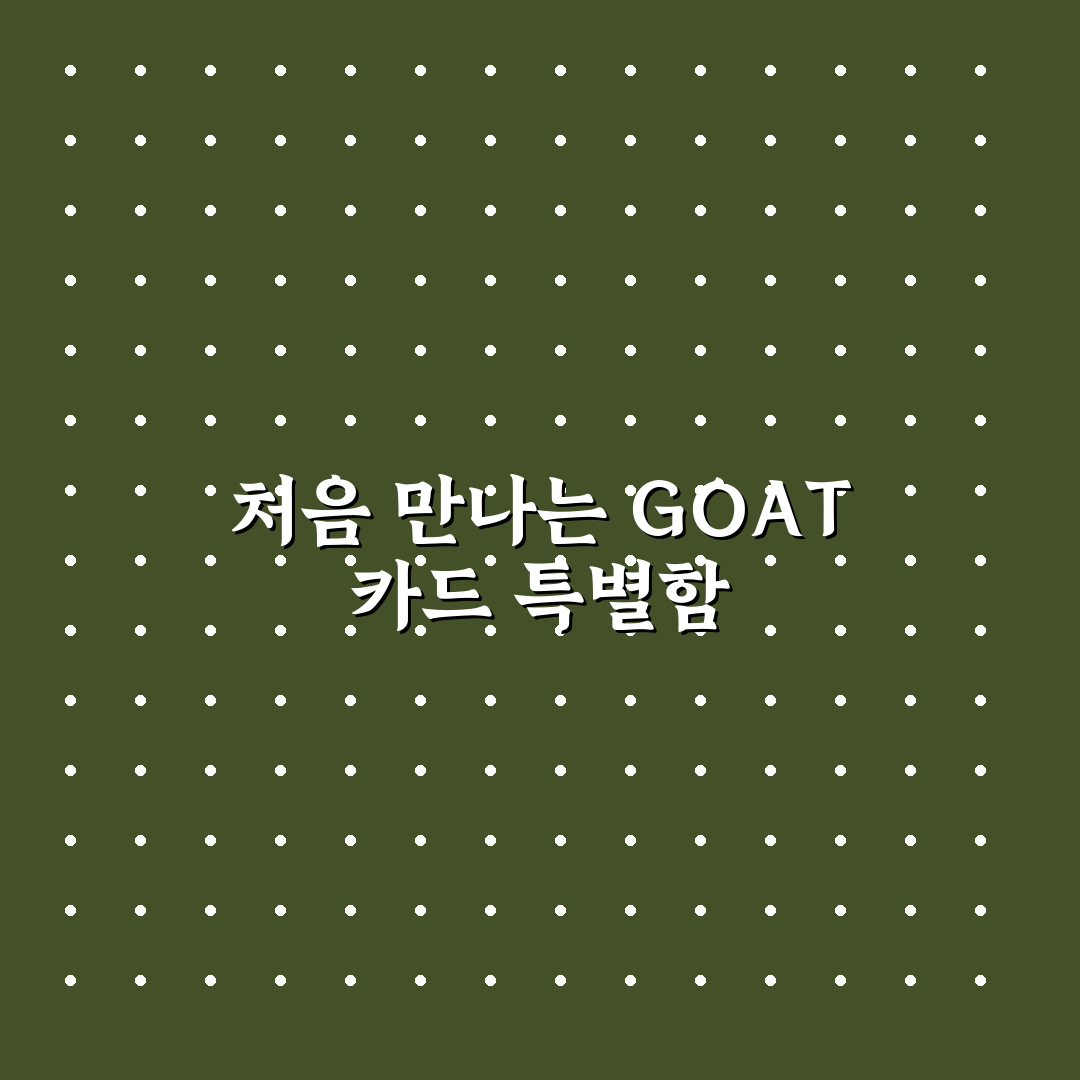 BC 바로 GOAT 카드 사용 후기, 직접 써보니 알게 된 점