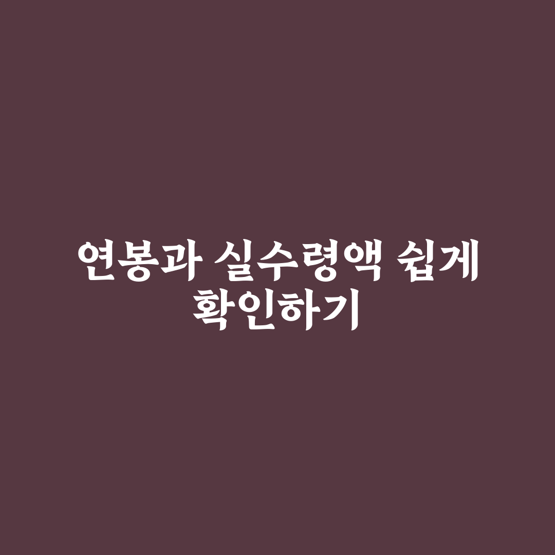 연봉 실수령액 계산기 직접 이용해보니 정확도는 어땠을까