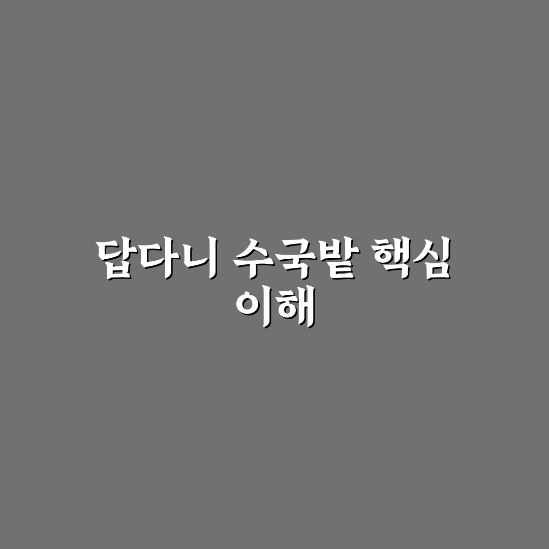 답다니 수국밭 관리법 5가지 기준과 성장 분석 가이드