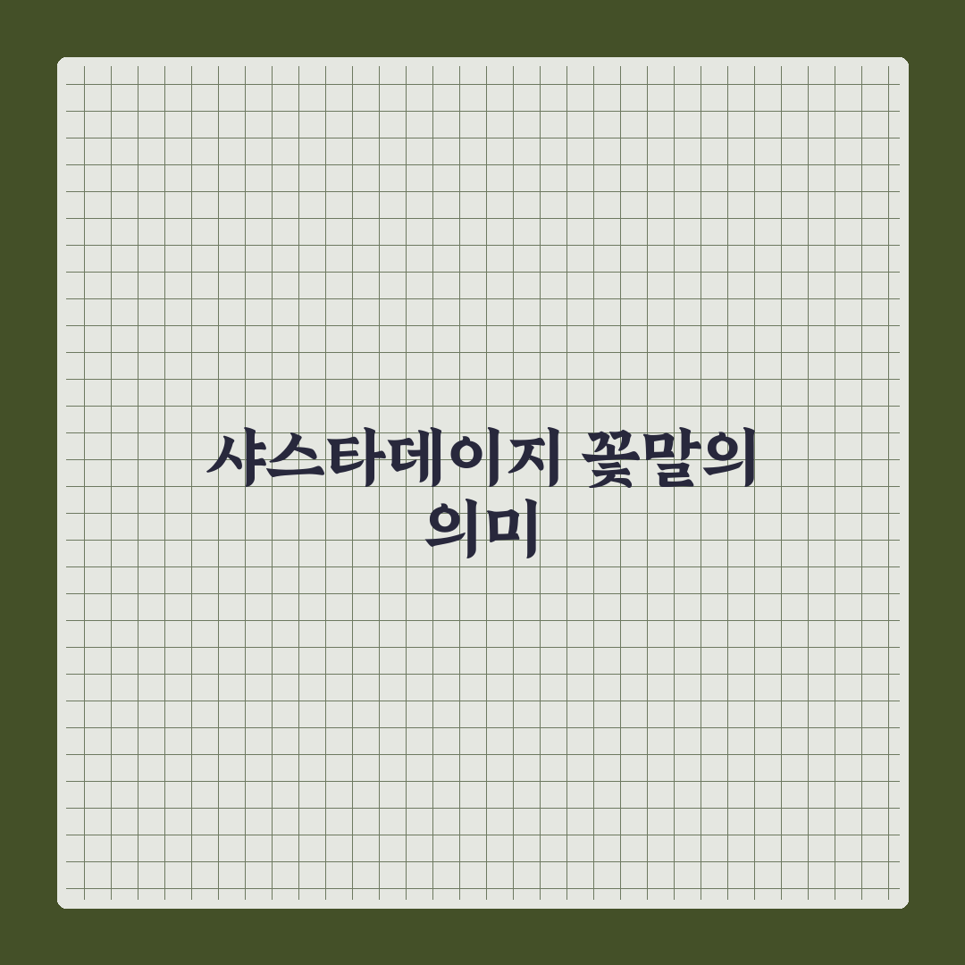 샤스타데이지 꽃말과 상징 의미 총정리 기준 5가지