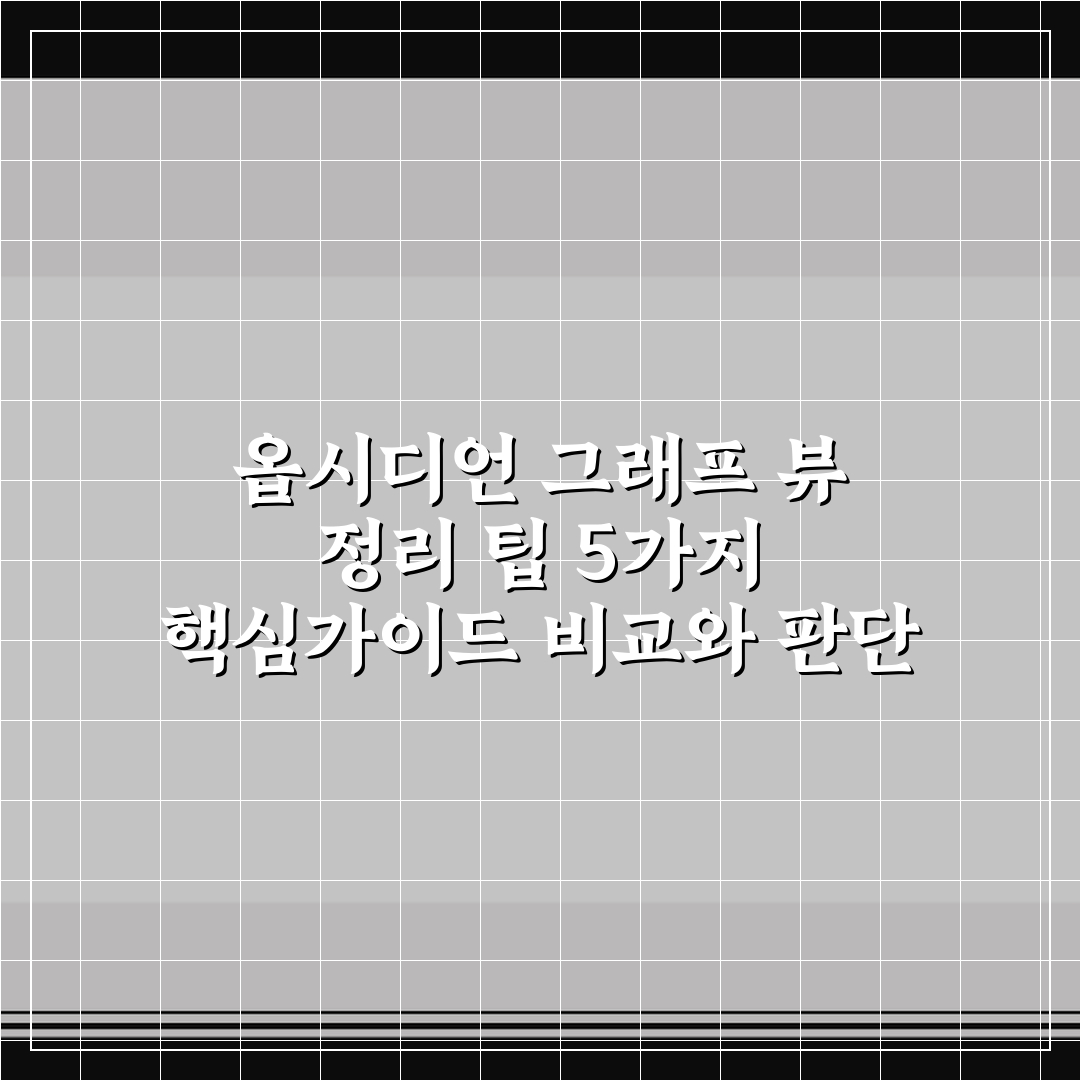 옵시디언 그래프 뷰 정리 팁 5가지 핵심가이드 비교와 판단 기준
