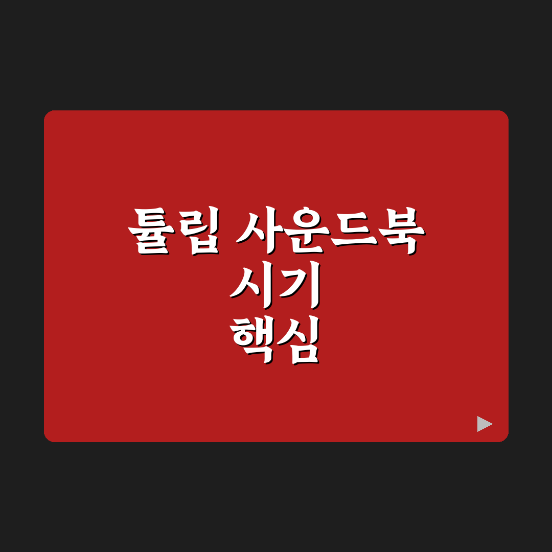 튤립 사운드북 시기별 특징과 선택 기준 총정리