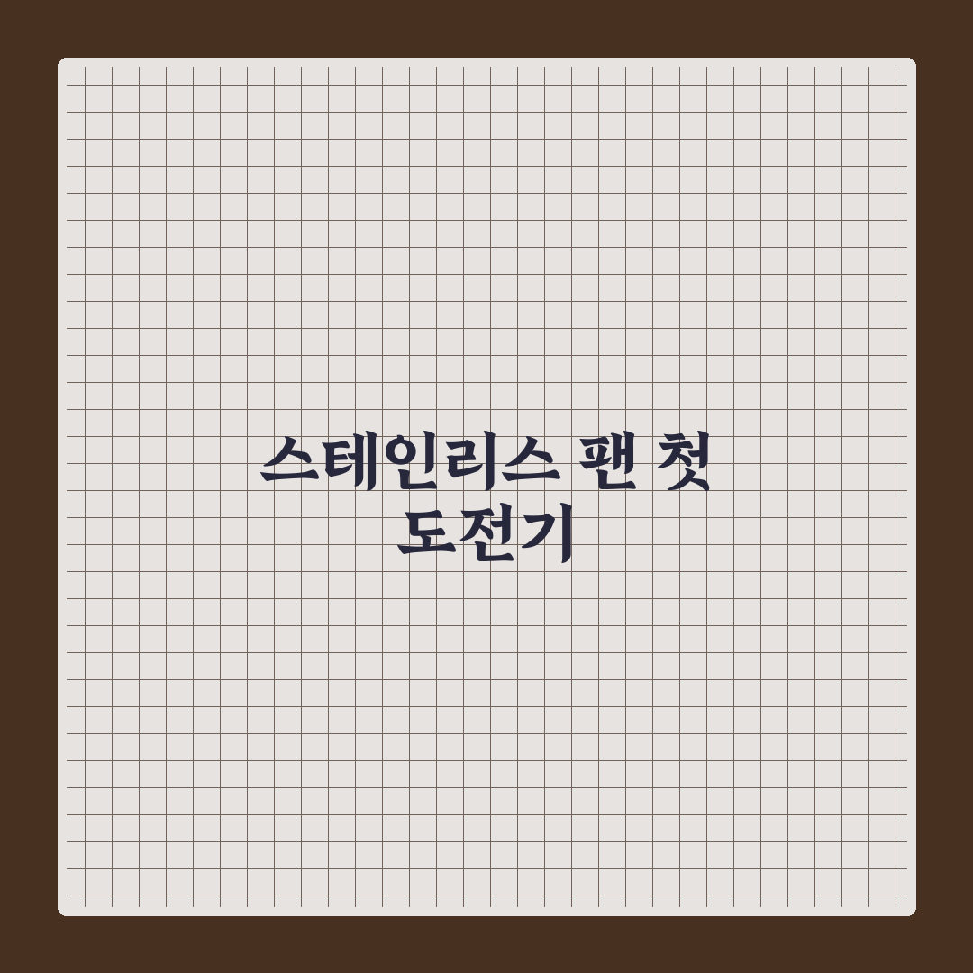 스텐 팬 계란 프라이 안 붙게 하는 법 직접 써본 후기