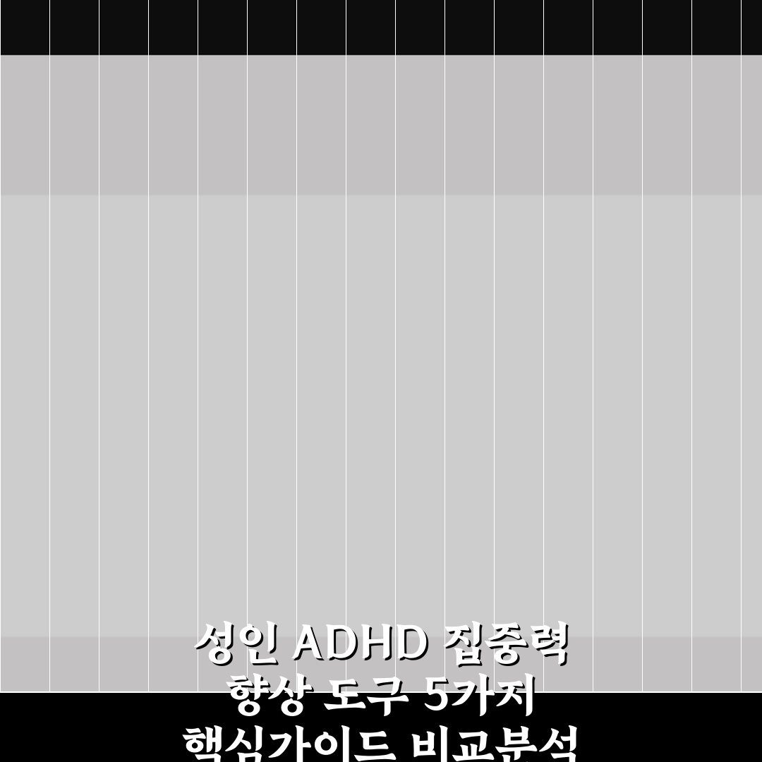 성인 ADHD 집중력 향상 도구 5가지 핵심가이드 비교분석
