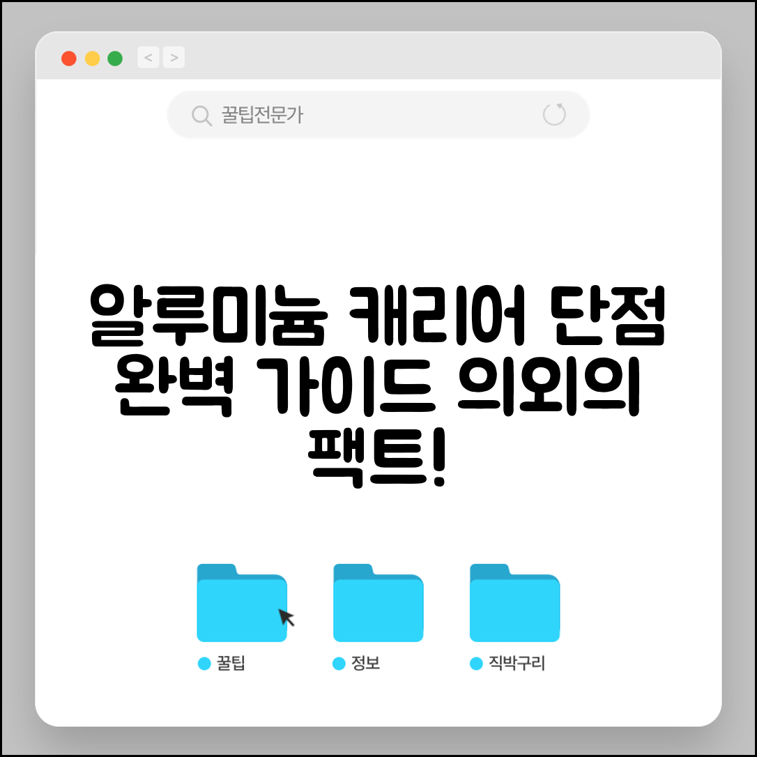 알루미늄 캐리어 단점 완벽 가이드