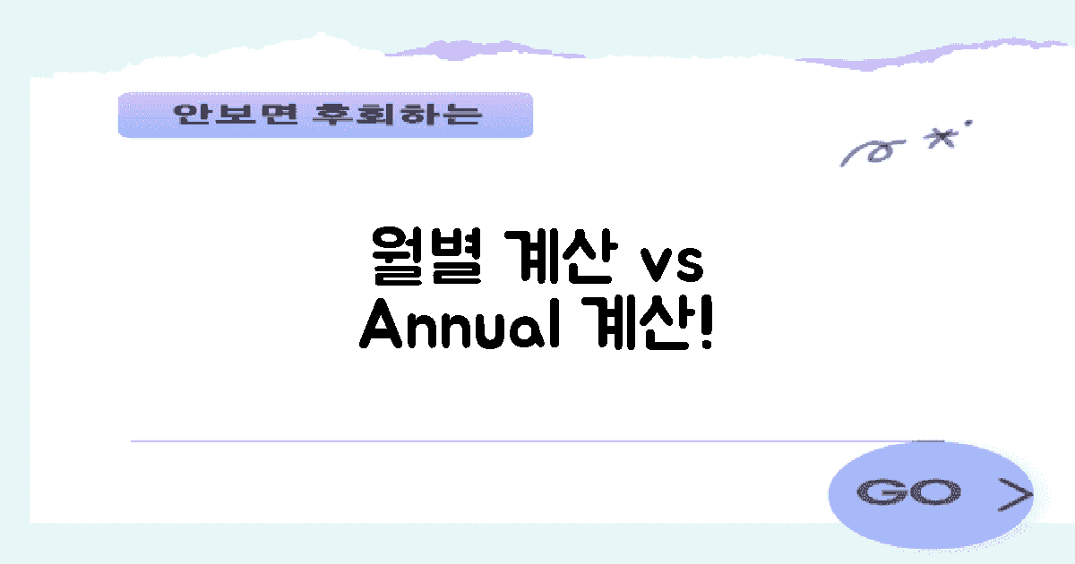 월별 계산 vs 연간 계산