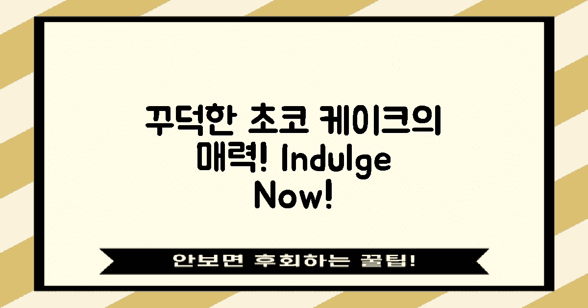 꾸덕한 초코케이크의 매력