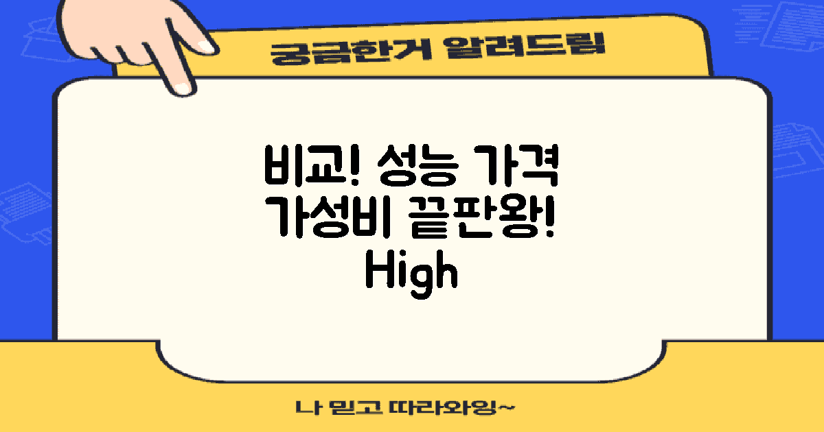 가격대별 성능 비교