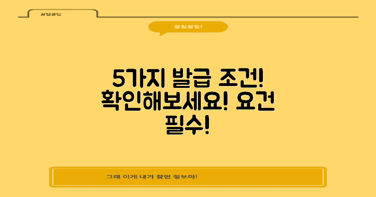 5가지 발급 조건