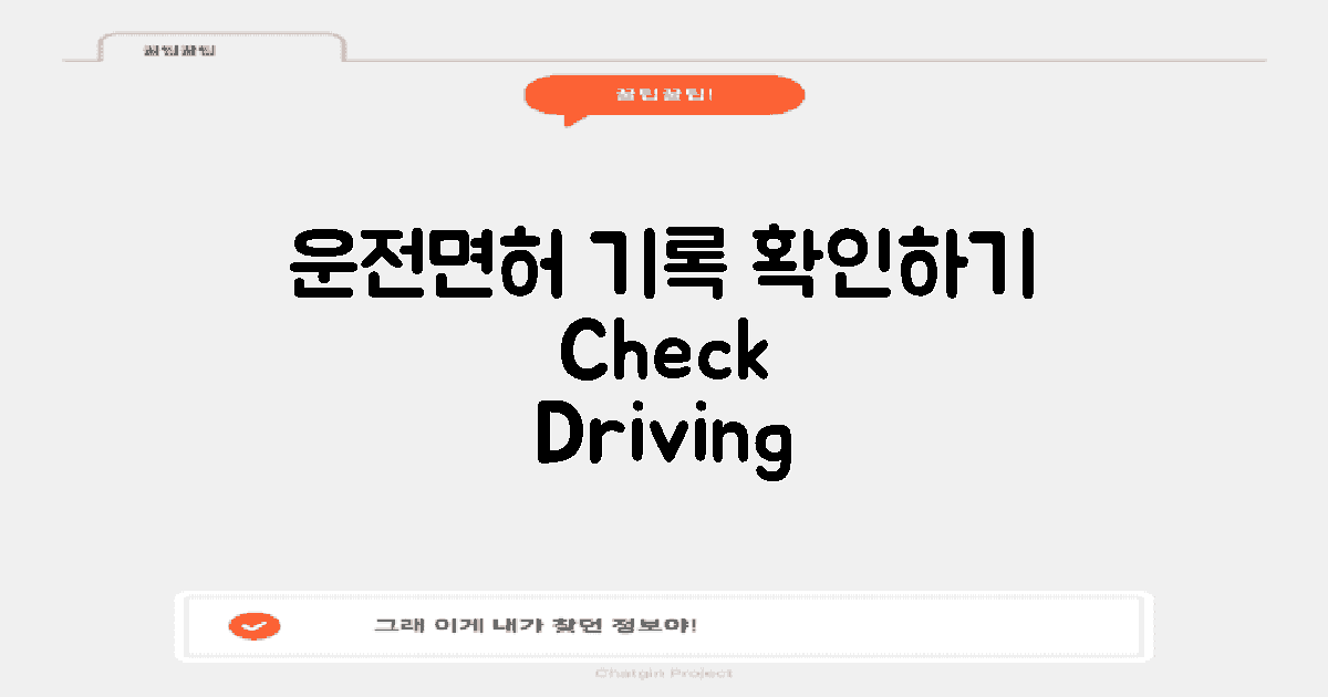 운전면허 기록 확인하기