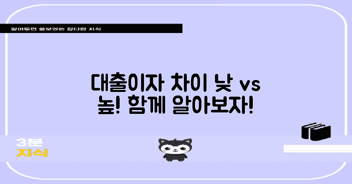 대출이자: 낮과 높의 차이