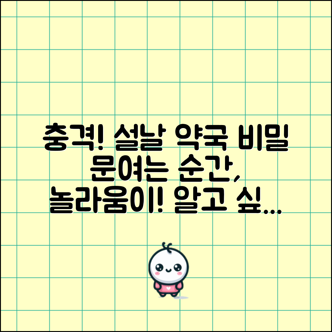 충격적인 설날 문여는 약국 비밀, 당신도 알면 놀랄걸!