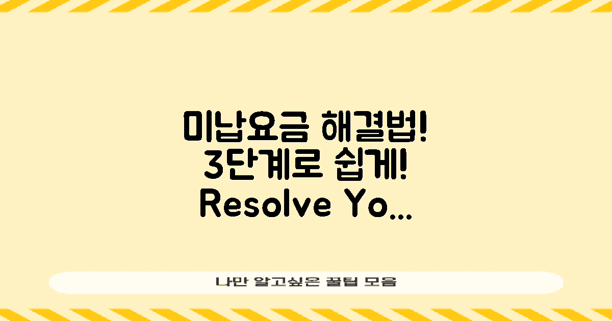 3단계 미납요금 해결법