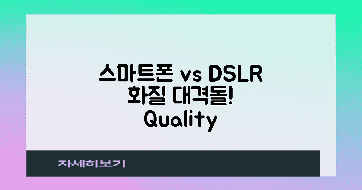 스마트폰 vs DSLR 화질