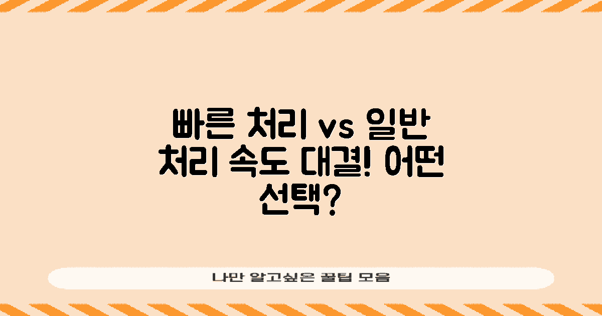 빠른 처리 vs 일반 처리