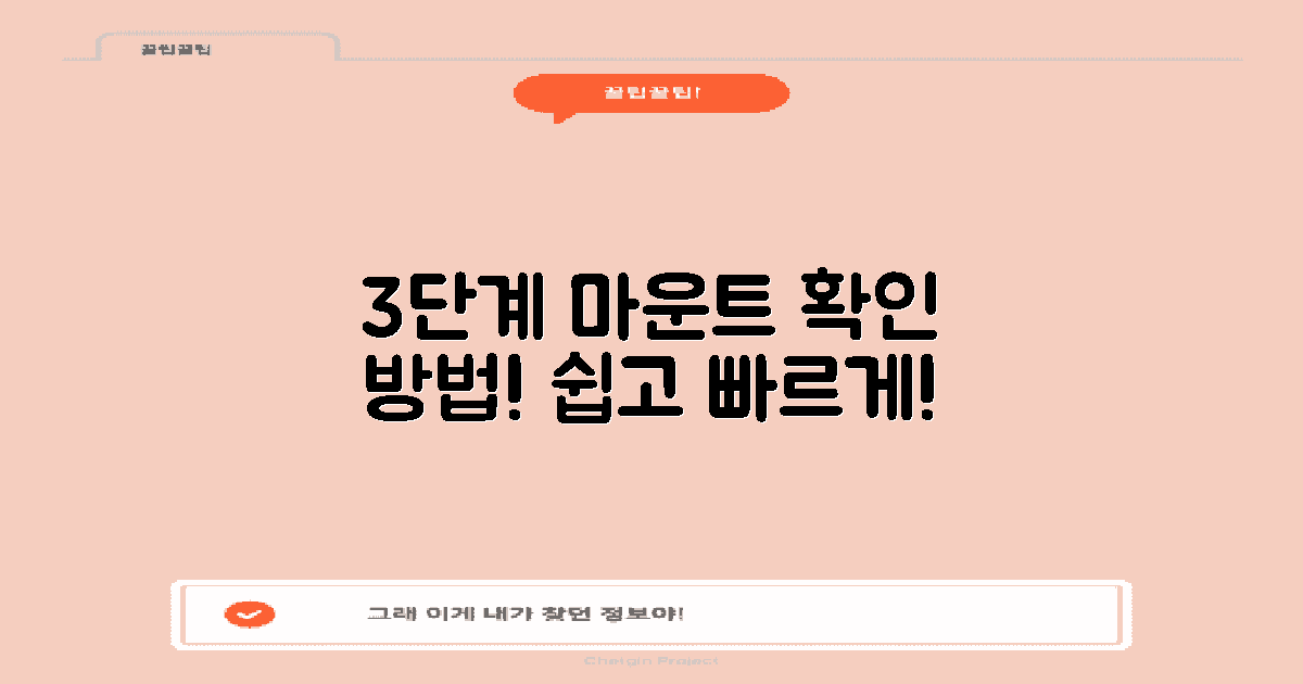 3단계 마운트 확인 방법