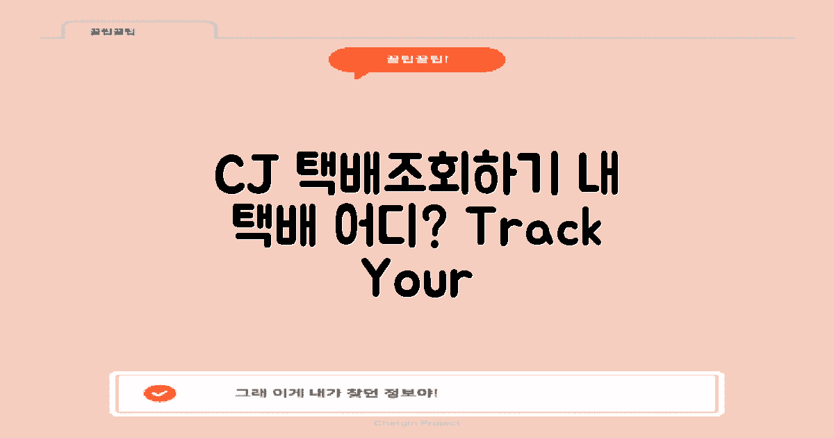 CJ 대한통운 택배조회란?