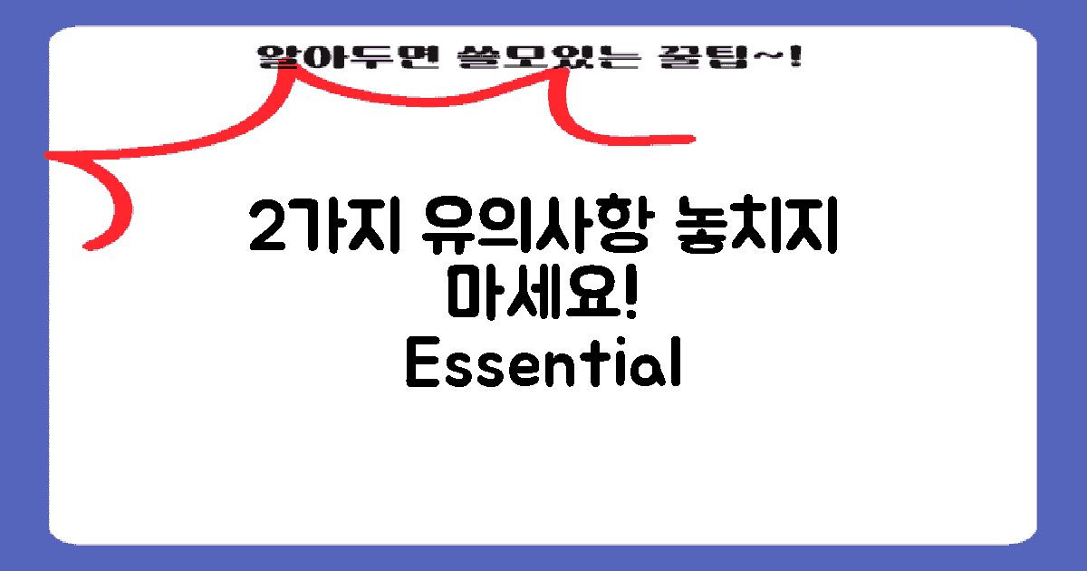 2가지 유의사항
