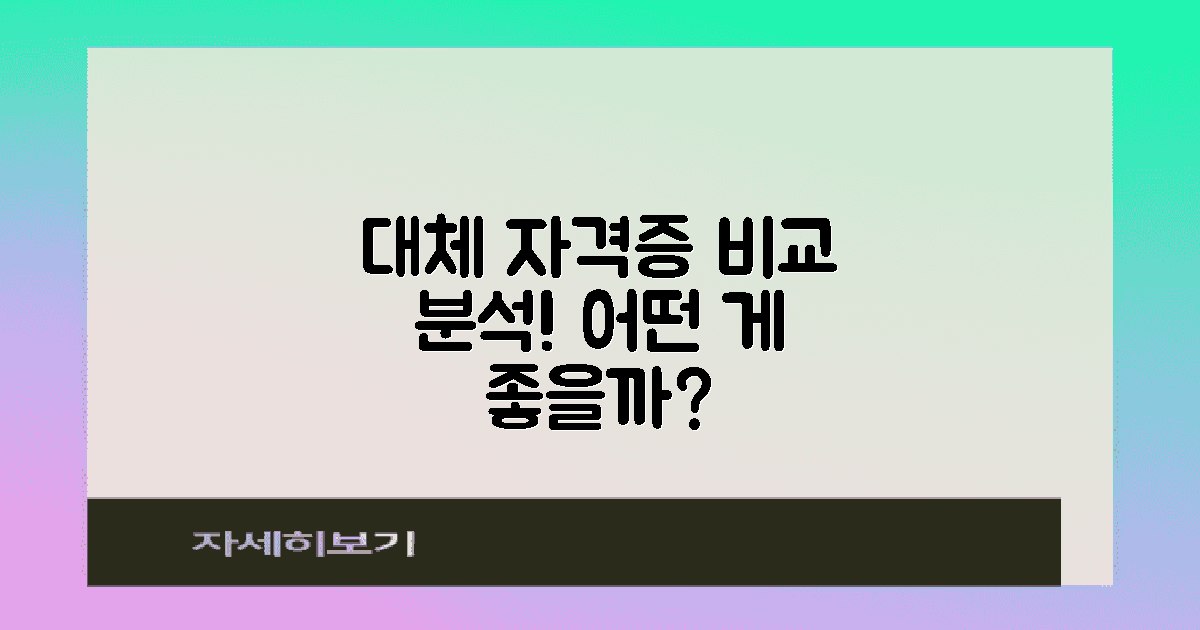 대체 자격증 비교 분석