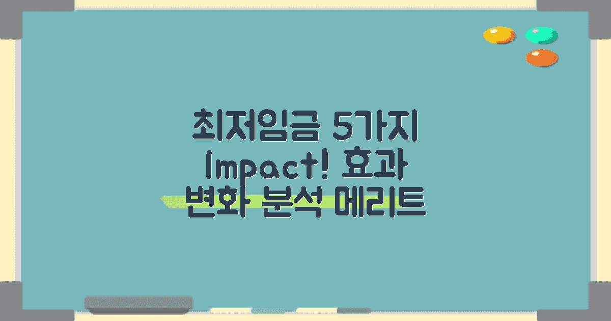 5가지 최저임금 효과