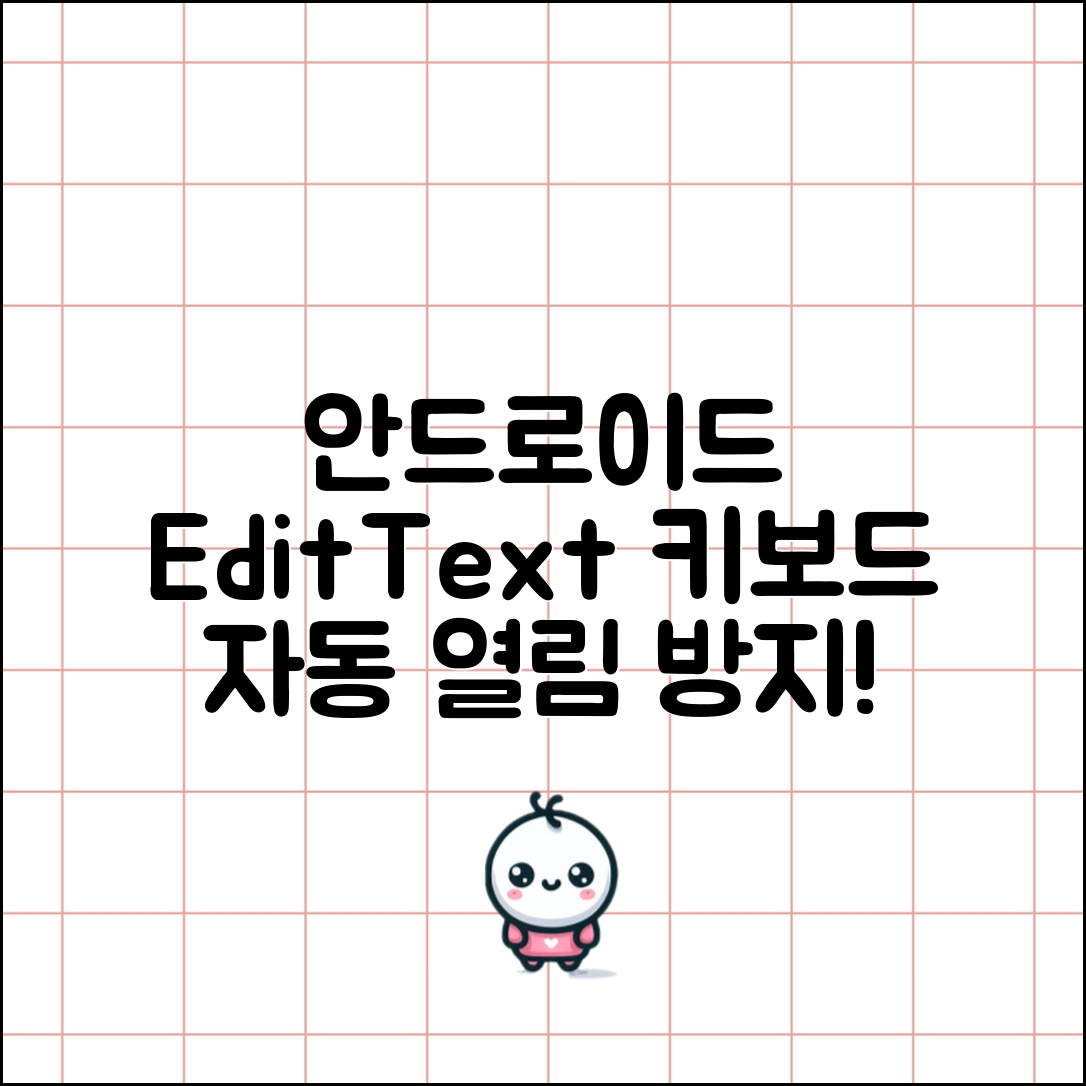 안드로이드 EditText에서 키보드 자동 열림 방지하기, 어떤 방법이 효과적일까?