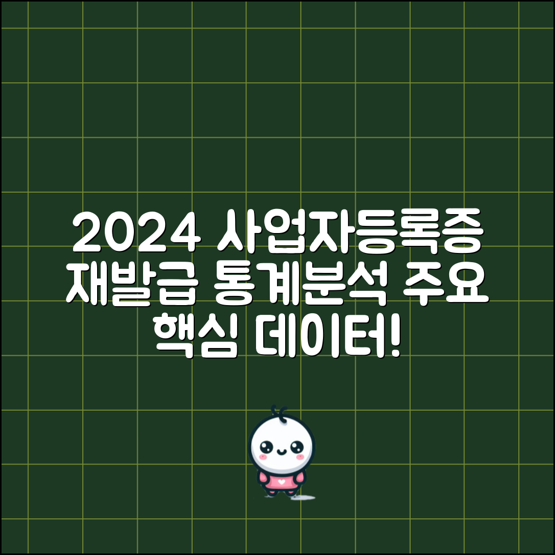 2024년 기준, 사업자등록증 재발급 주요 통계 분석
