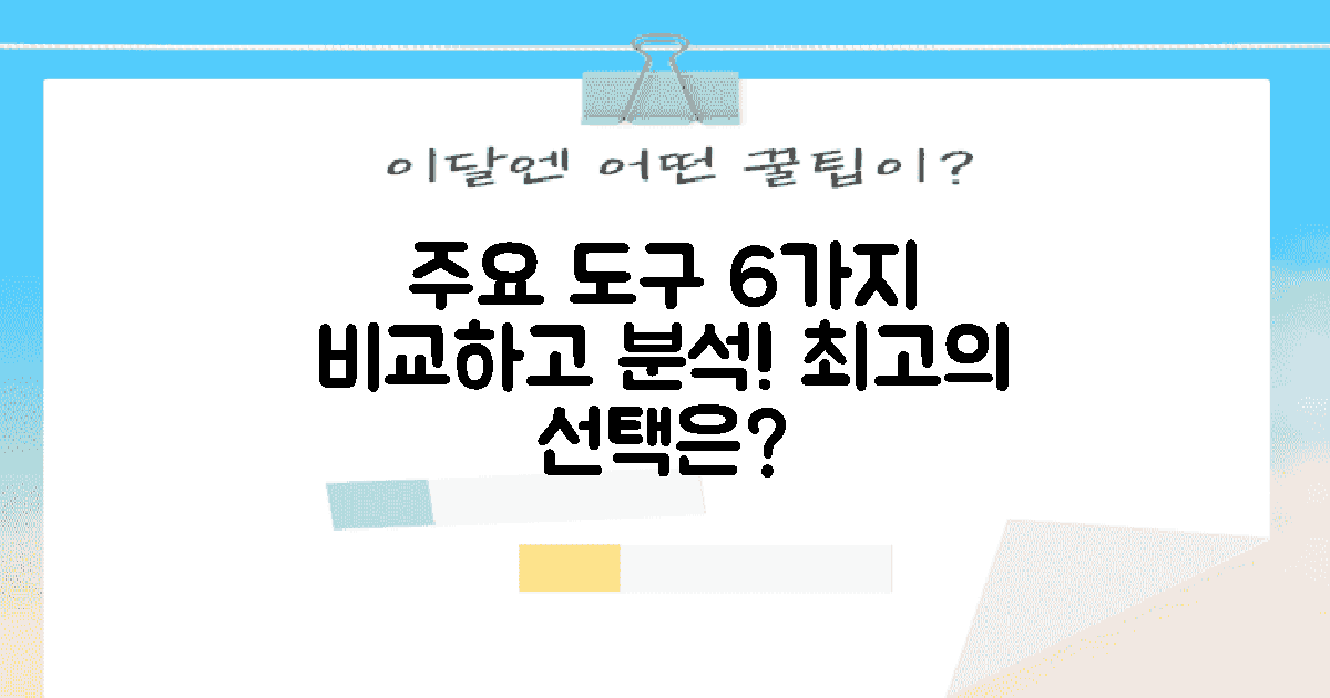 6가지 주요 도구 비교