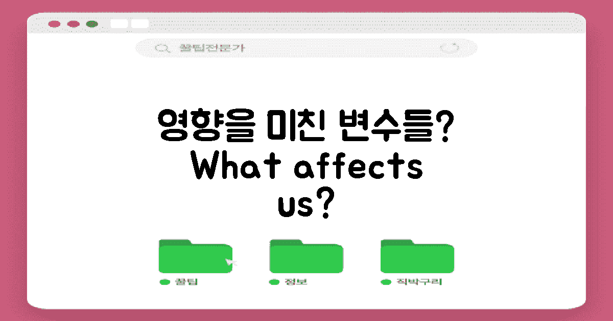 어떤 변수들이 영향을 미쳤나?